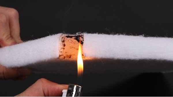 cfr1633床墊防火棉的阻燃性能測試